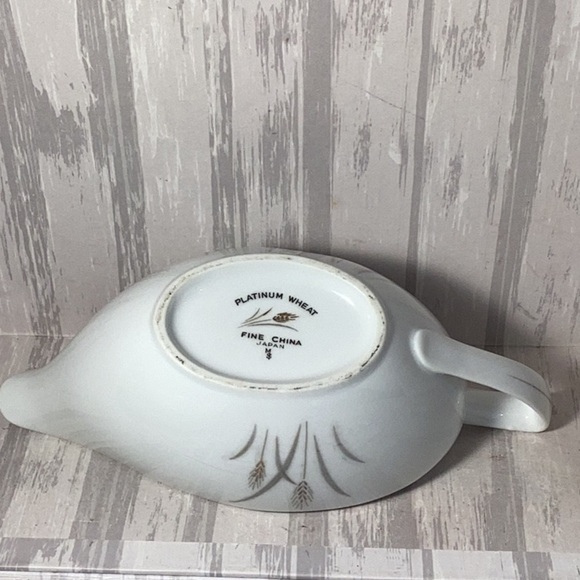 Platinum Wheat Fine China Vintage 3 Piece Set Gravy Boat Creamer & Fruit Bowl - Picture 6 of 11
